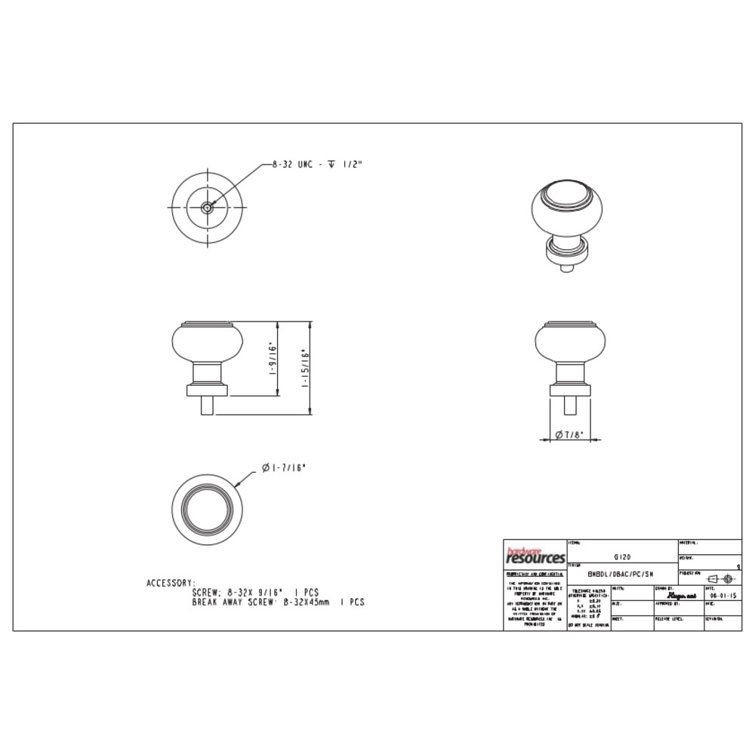 Harlow Oval Brushed Nickel Traditional Cabinet Knob