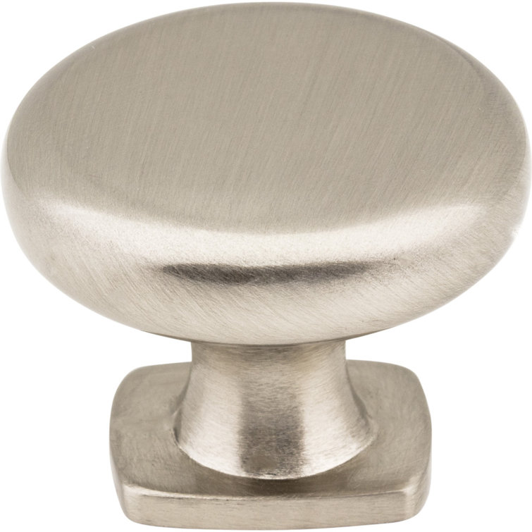 Brushed Nickel Round Cabinet Knob with Mounting Hardware