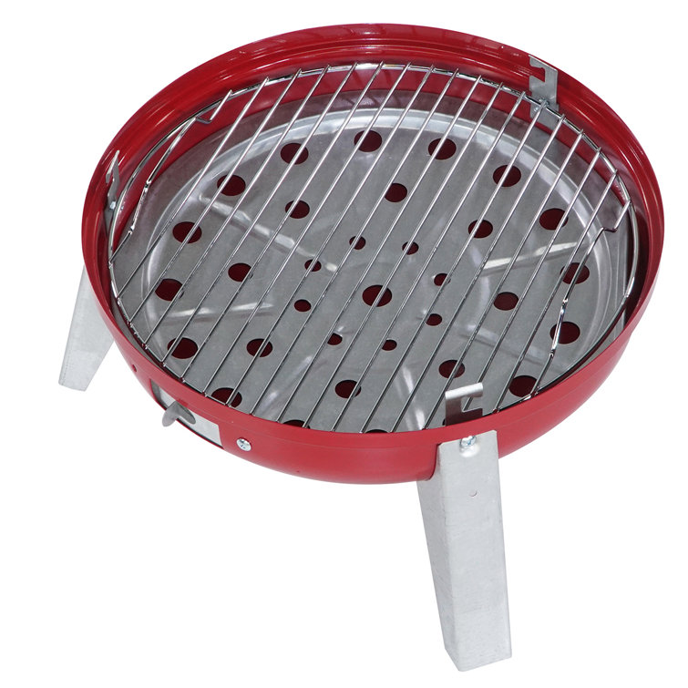 Americana Red Portable Charcoal Grill with Smoker