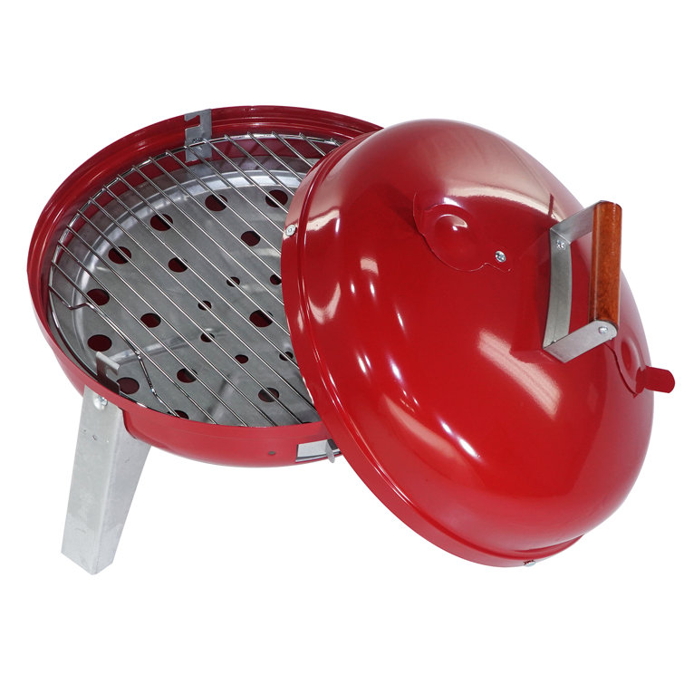 Americana Red Portable Charcoal Grill with Smoker