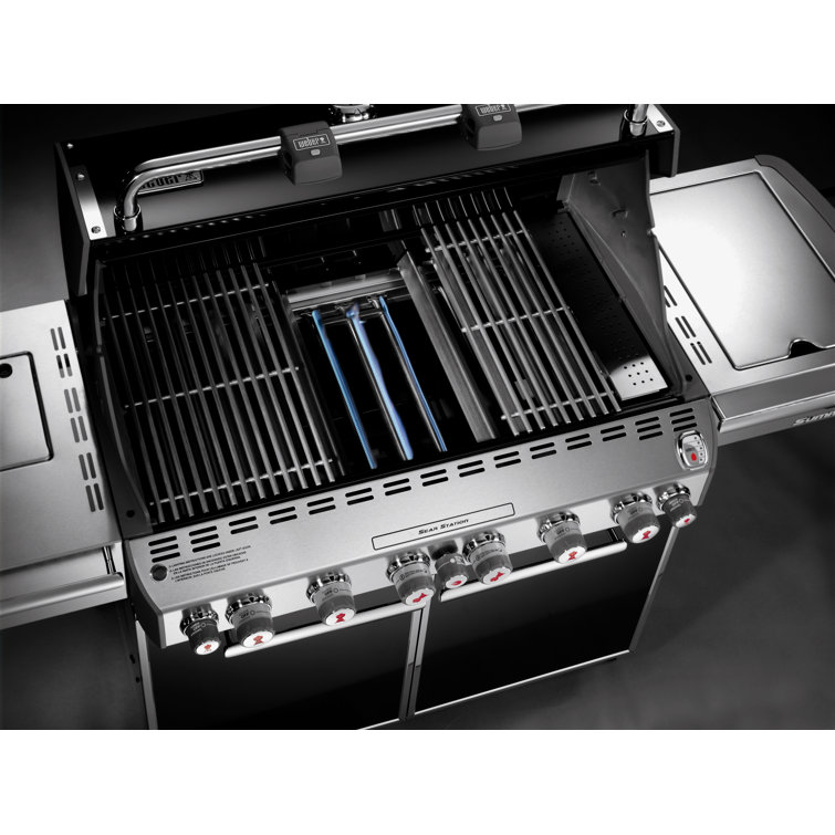 Weber Summit E-670 6-Burner Black Propane Gas Grill with Rotisserie