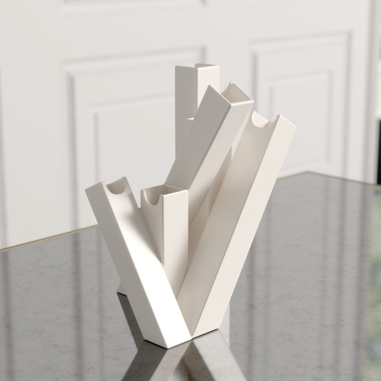 Matte White Ceramic Sculptural Decorative Table Vase
