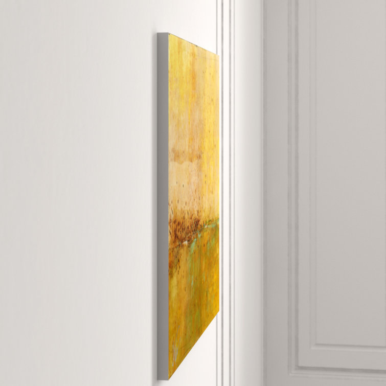 Bone & Brass Abstract Knife Gel Canvas Painting, 24 x 24