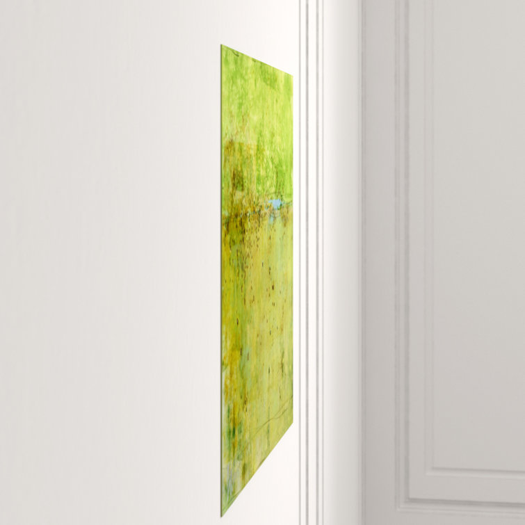 Green and Yellow Abstract 30" x 30" Canvas Art