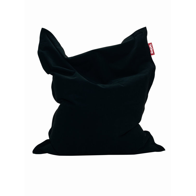 Large Black Cotton Bean Bag Chair with Removable Cover