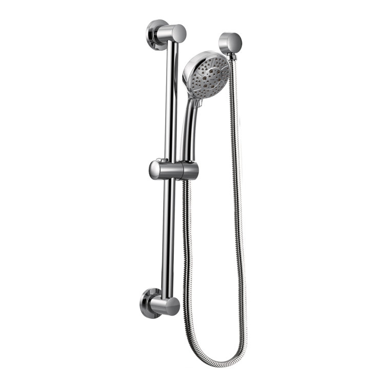 Chrome Adjustable Handheld Showerhead with Slide Bar