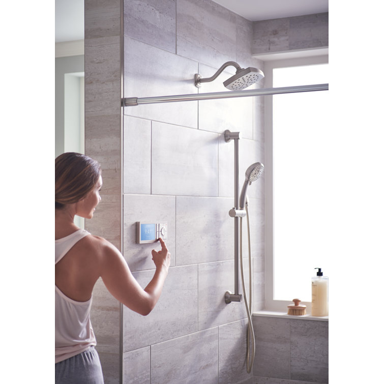 Chrome Adjustable Handheld Showerhead with Slide Bar