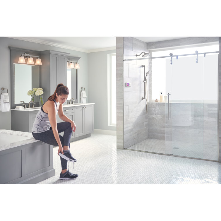 Chrome Adjustable Handheld Showerhead with Slide Bar