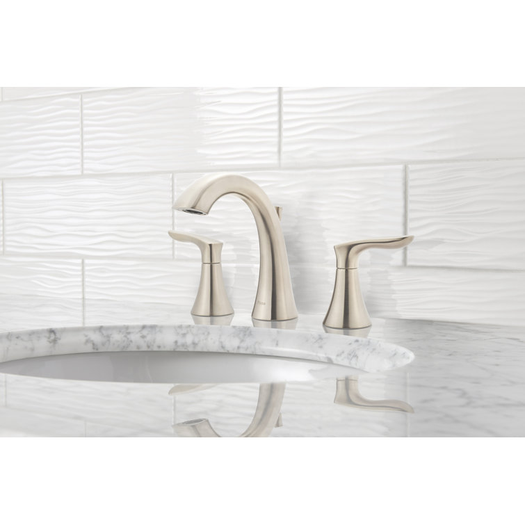 Weller Brushed Nickel 8" Widespread Bathroom Faucet