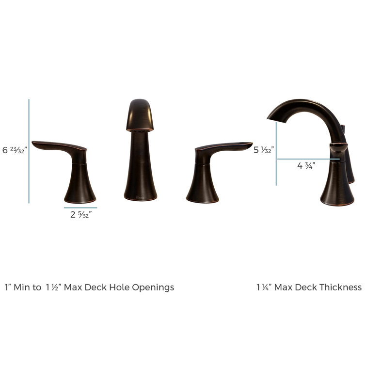 Weller Brushed Nickel 8" Widespread Bathroom Faucet