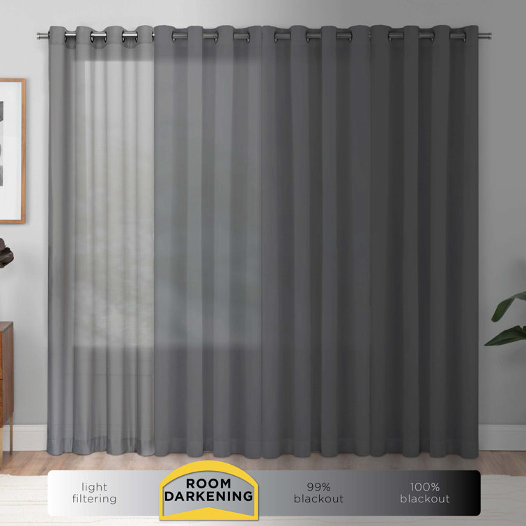 Plum Cotton Polyester Blackout Rod Pocket Window Panel