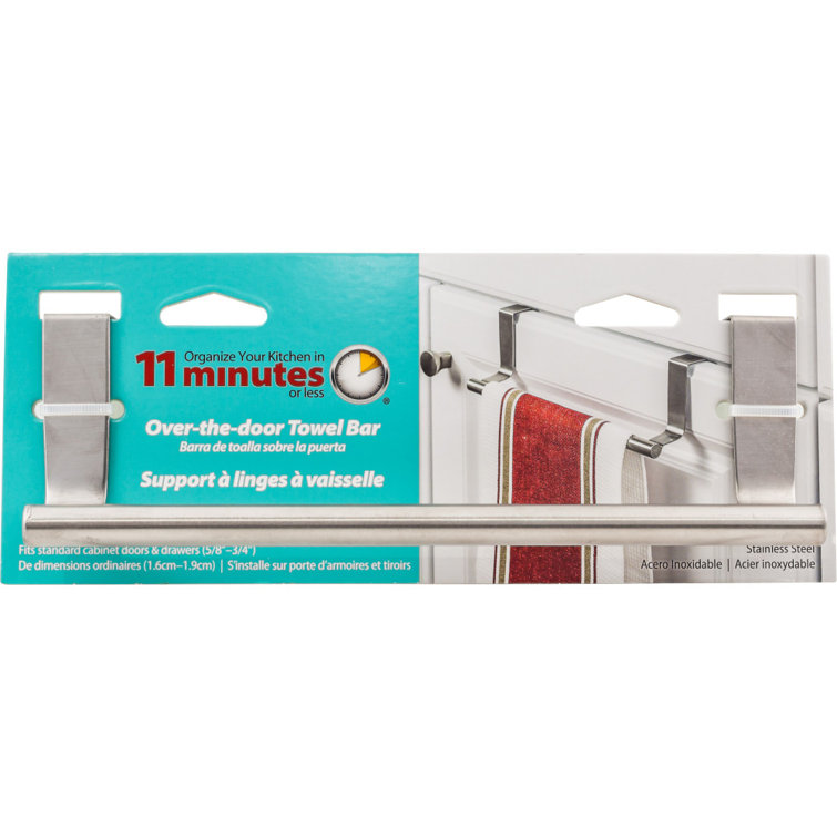 10'' Stainless Steel Over-the-Door Towel Bar