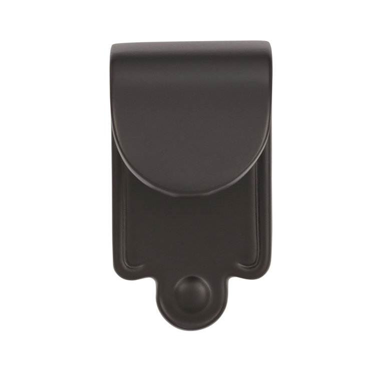 Flat Black Matte Zinc Finger Pull with Mounting Hardware