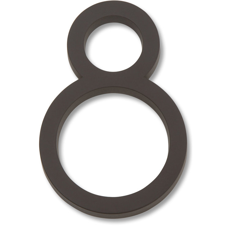 Aged Bronze 4-1/2" Floating Metal House Number