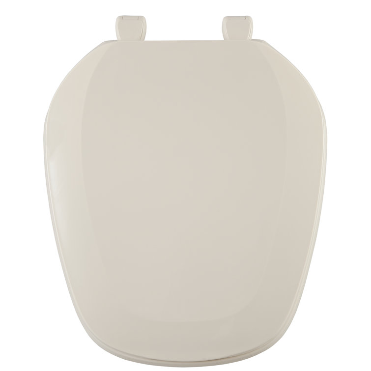 Natural Round Plastic Toilet Seat with Square Front