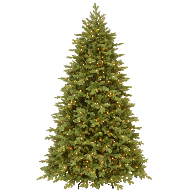 78" Green Fir Artificial Christmas Tree with Dual Color LED Lights