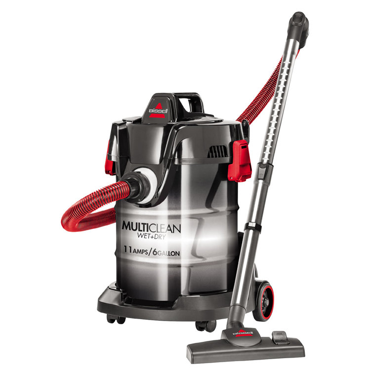 Bissell 6 Gallon Red Stainless Steel Wet and Dry Auto Vacuum