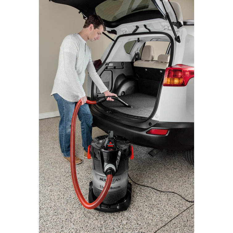 Bissell 6 Gallon Red Stainless Steel Wet and Dry Auto Vacuum