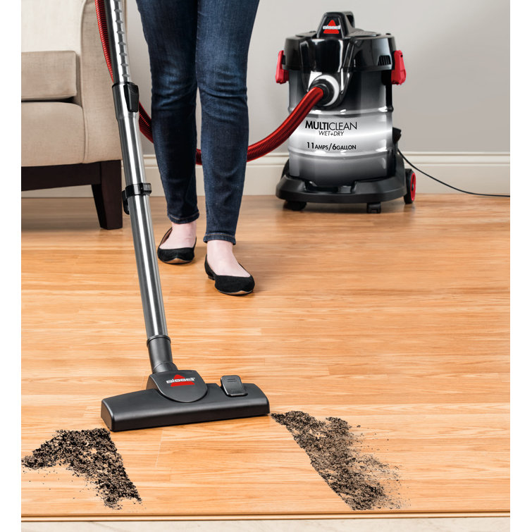 Bissell 6 Gallon Red Stainless Steel Wet and Dry Auto Vacuum