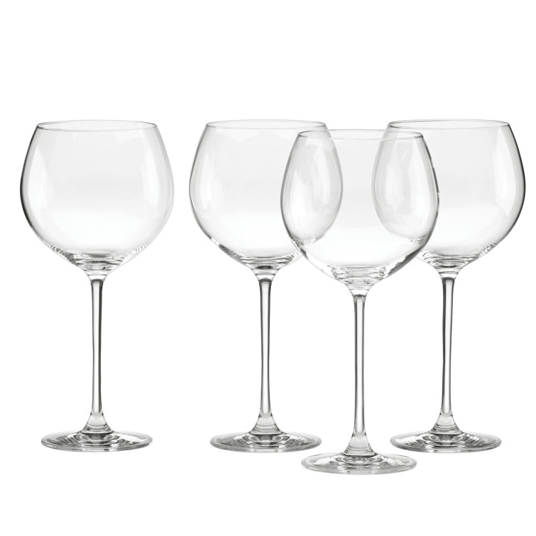 Elegant Clear Crystal Beaujolais Wine Glass Set