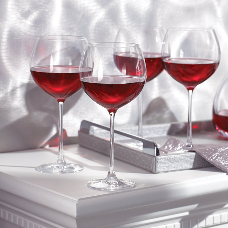 Elegant Clear Crystal Beaujolais Wine Glass Set
