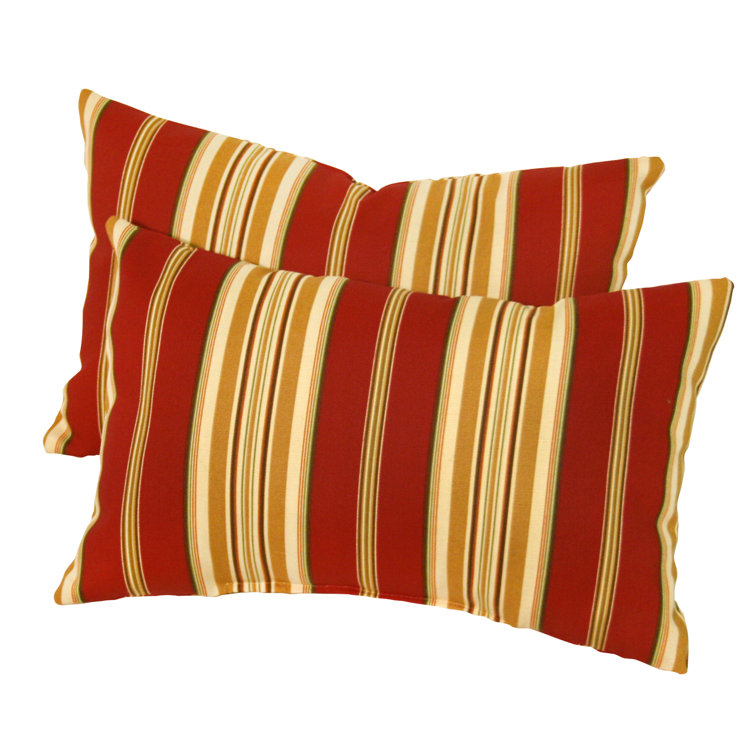 Roma Stripe Rectangular Outdoor Throw Pillows Set