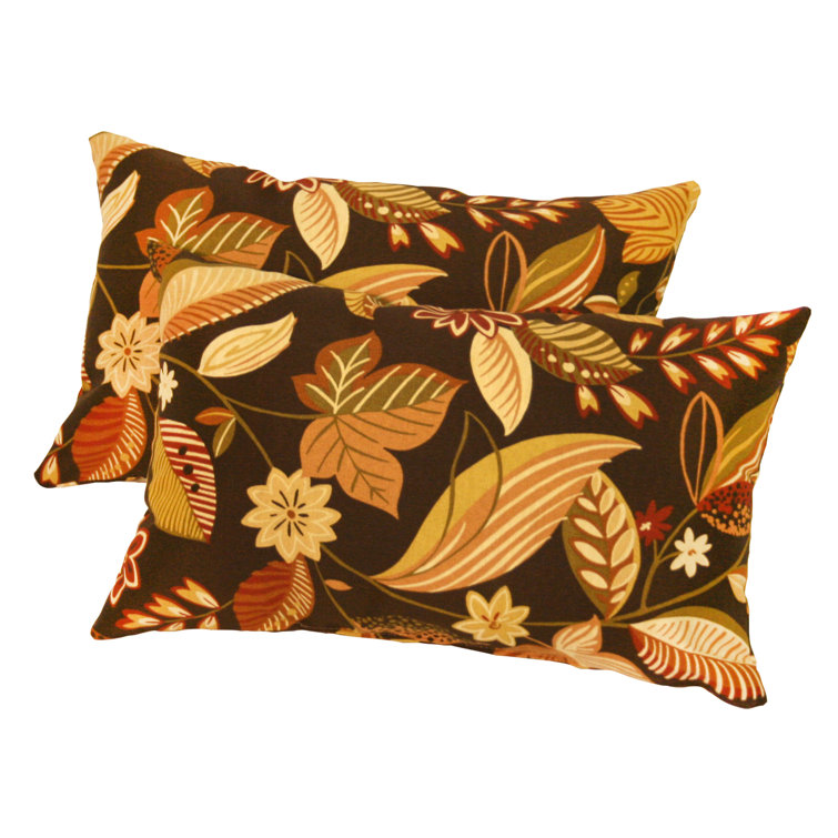 Timberland Floral 19 x 12 Inch Outdoor Rectangle Throw Pillows Set