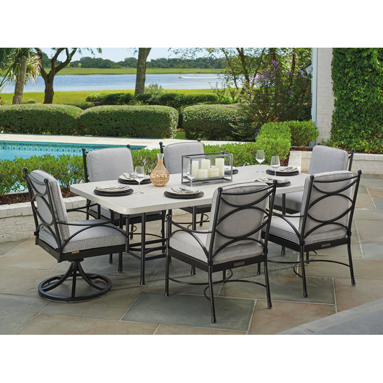 Black Transitional Rectangular Formal Dining Table
