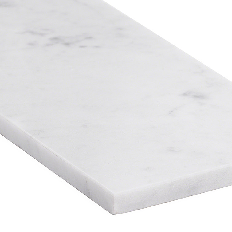 Carrara White Polished Marble 4x12 Subway Tile