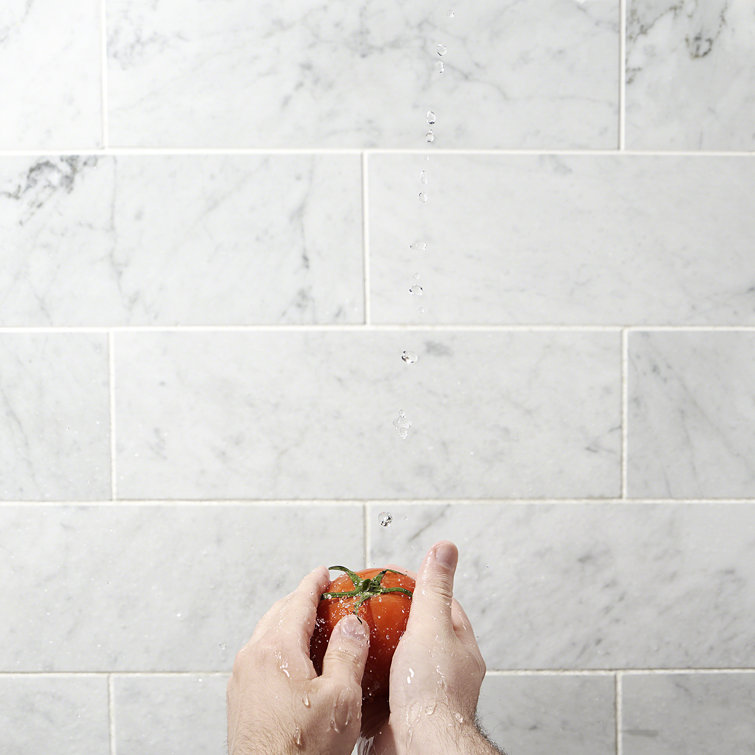 Carrara White Polished Marble 4x12 Subway Tile
