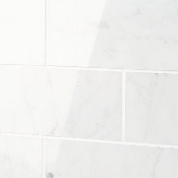 White Carrara Polished Marble Subway Tile for Floor & Wall