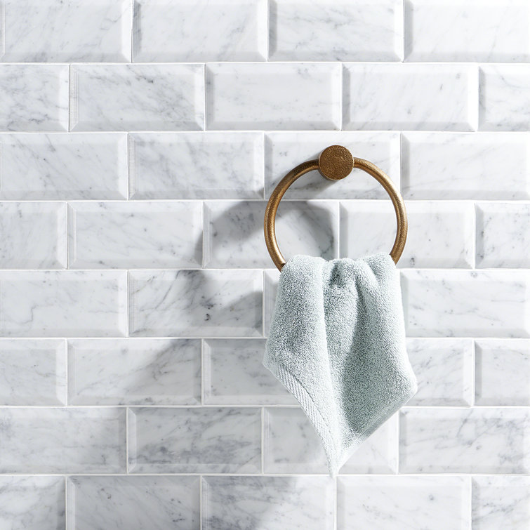 Carrara White Marble 3x6 Subway Wall Tile