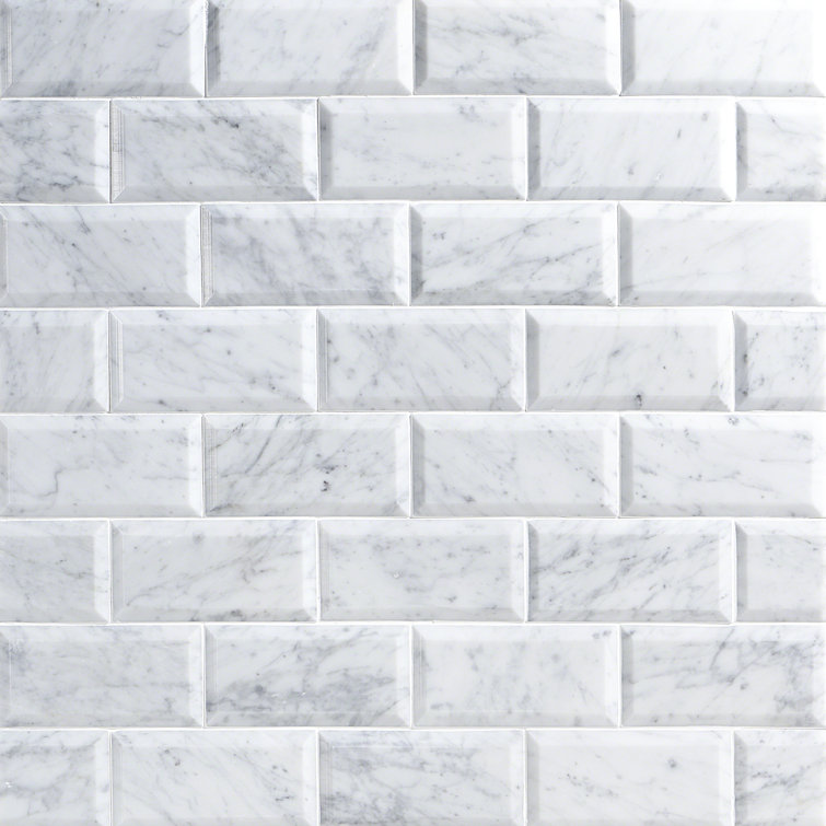 Carrara White Marble 3x6 Subway Wall Tile