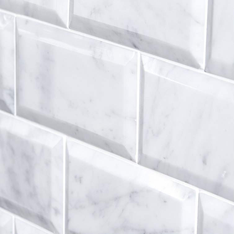Carrara White Marble 3x6 Subway Wall Tile