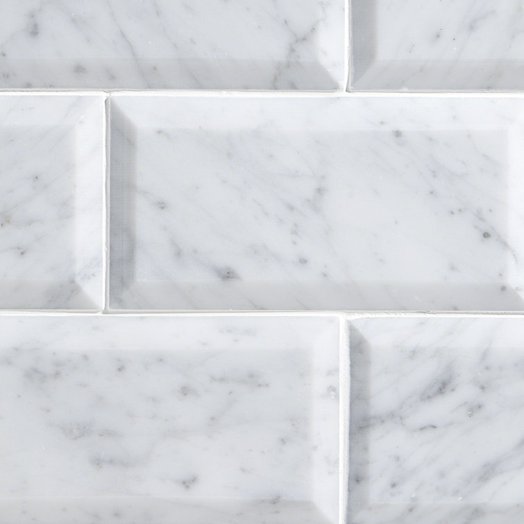 Carrara White Marble 3x6 Subway Wall Tile