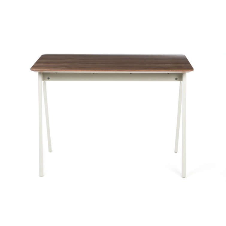 Compact White Wood Work Desk with Versatile Drawer