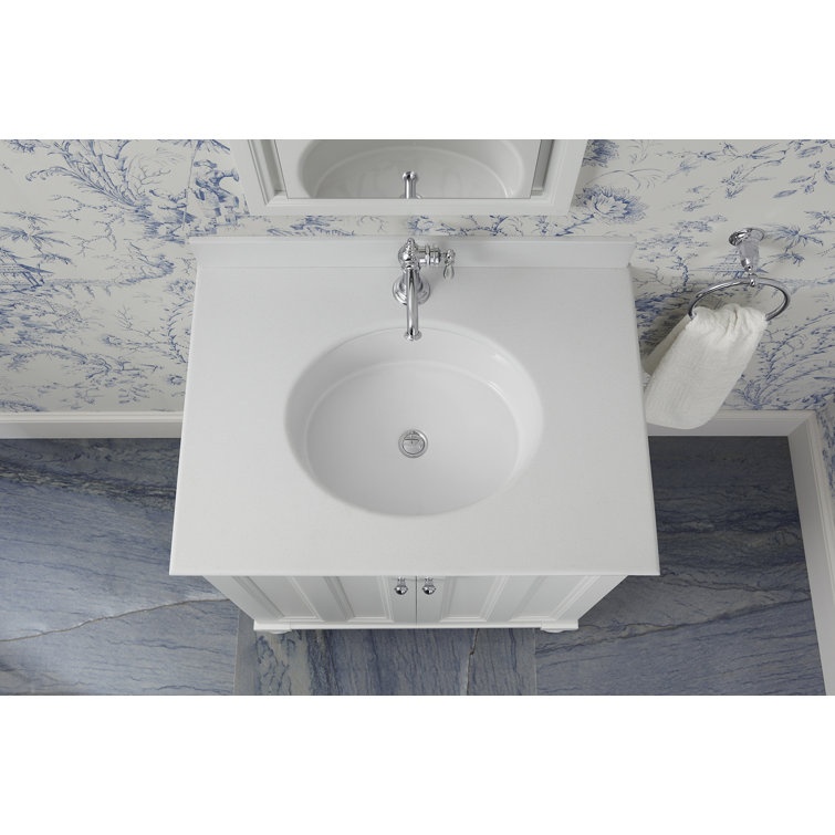 Elegant Verticyl White Ceramic Oval Undermount Bathroom Sink