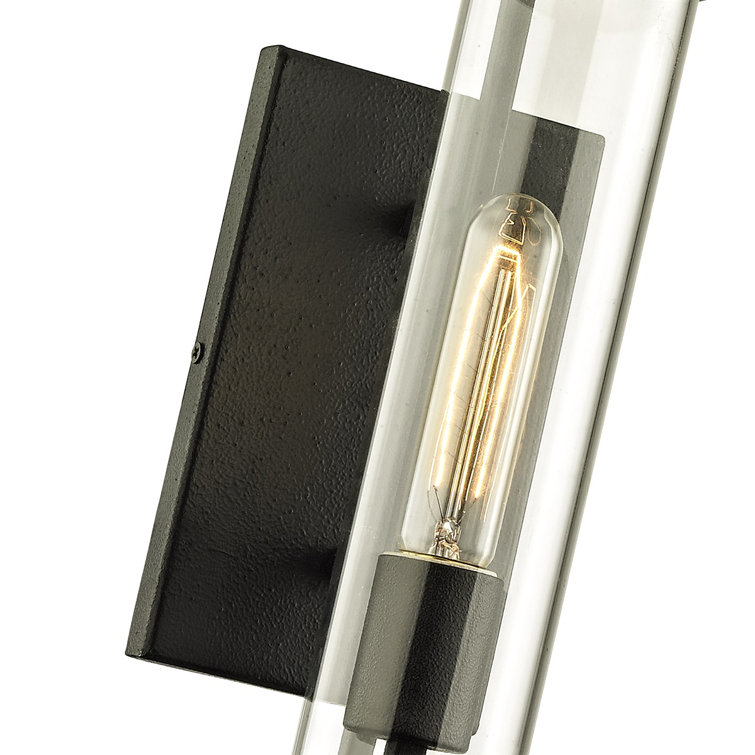 Park Slope Forged Iron Cylinder Outdoor Wall Sconce