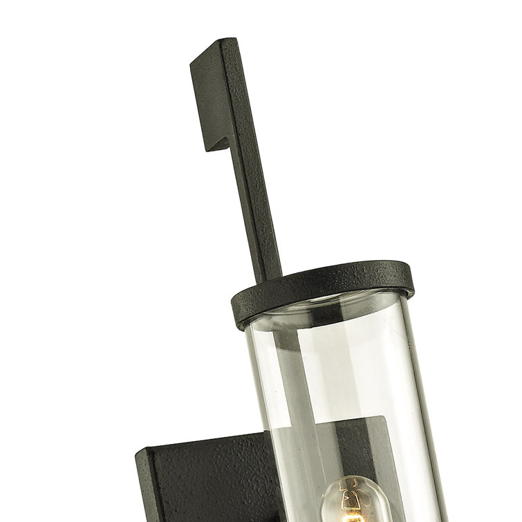 Park Slope Forged Iron Cylinder Outdoor Wall Sconce