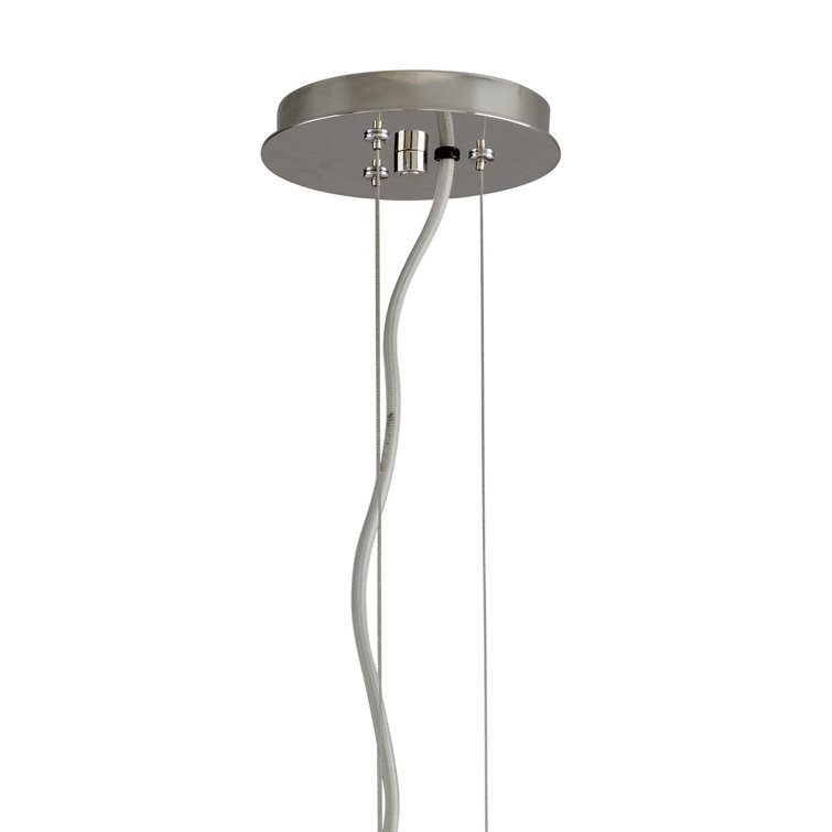Glamorous Silver Leaf 42" Geometric LED Glass Chandelier