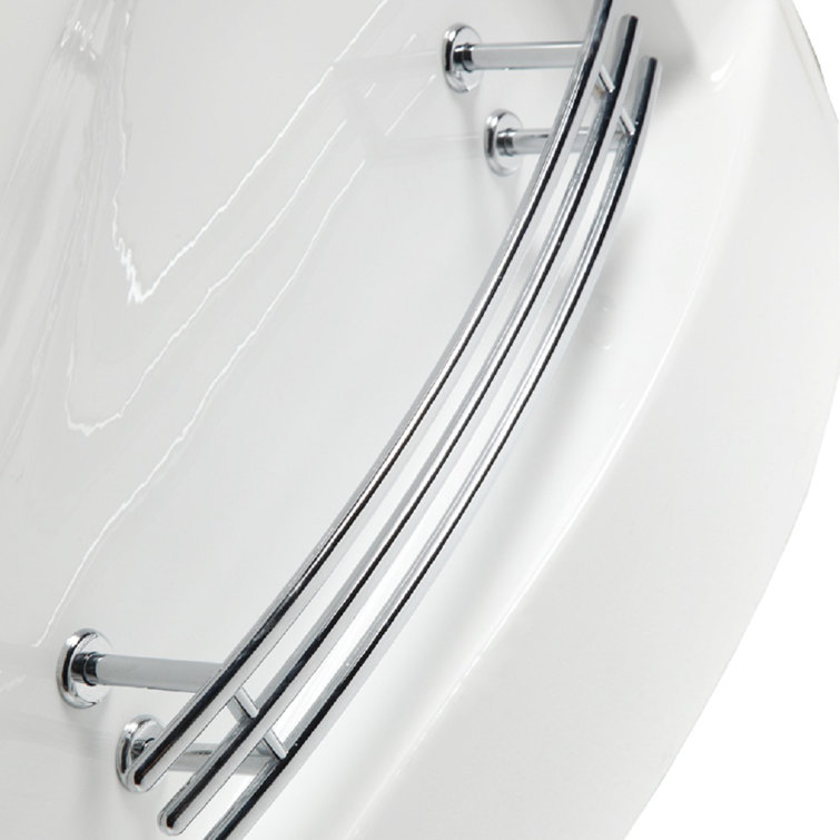 60'' x 60'' White Acrylic Corner Whirlpool Bathtub