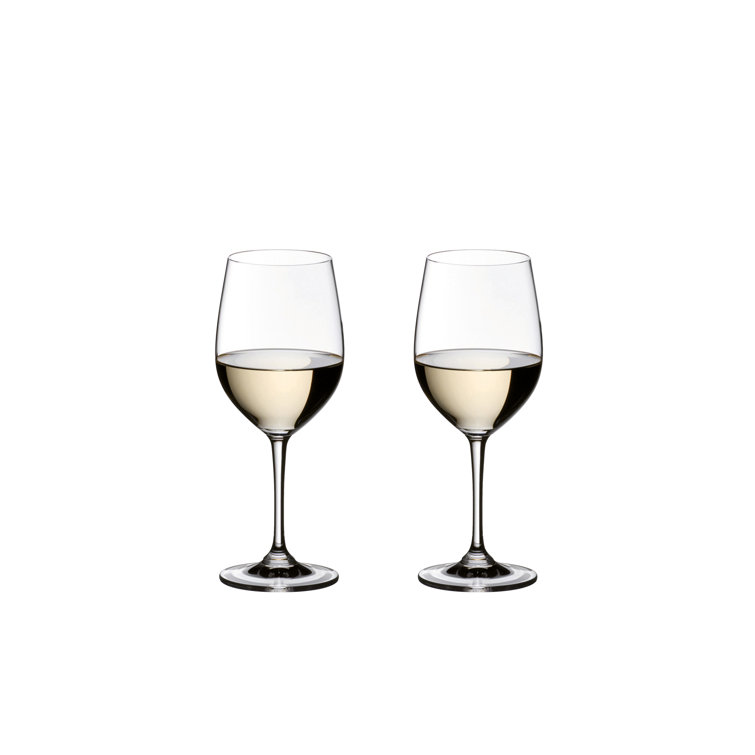 Riedel Vinum 12 oz Clear Crystal Chardonnay Wine Glasses, Set of 2