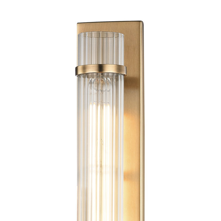 Aged Brass Shaw Cylinder Direct Wired 1-Light LED Sconce