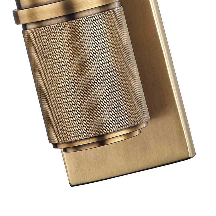 Aged Brass Shaw Cylinder Direct Wired 1-Light LED Sconce