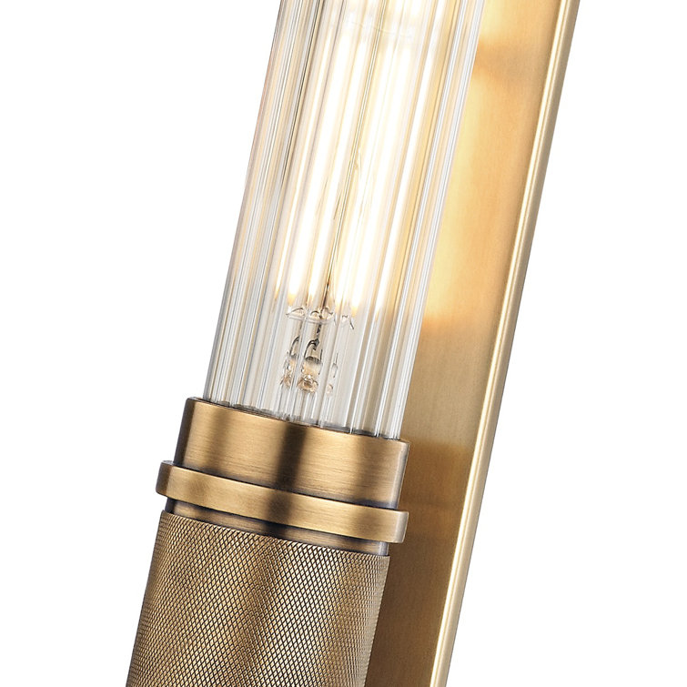 Aged Brass Shaw Cylinder Direct Wired 1-Light LED Sconce
