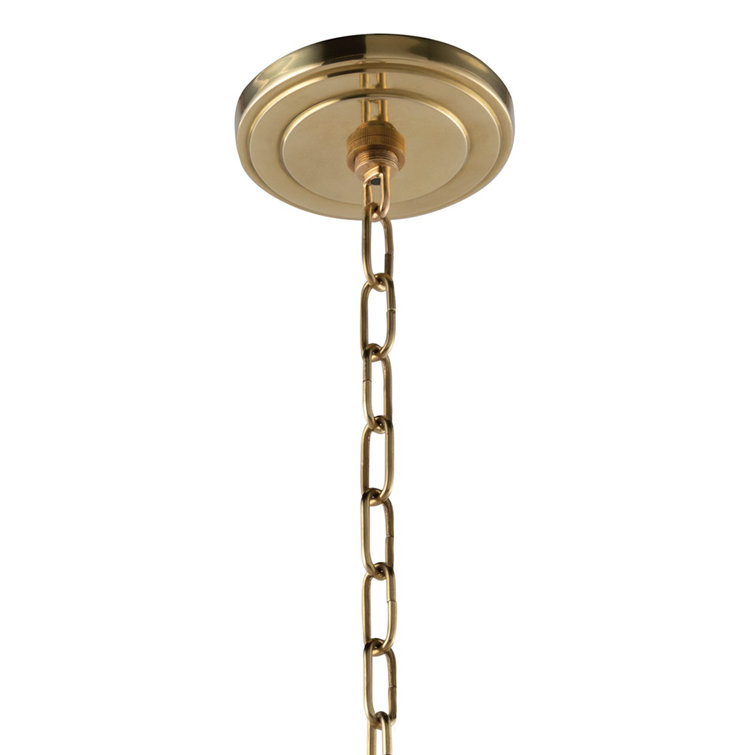 Elegant Aged Brass Globe Pendant Light with White-Clear Glass Shade