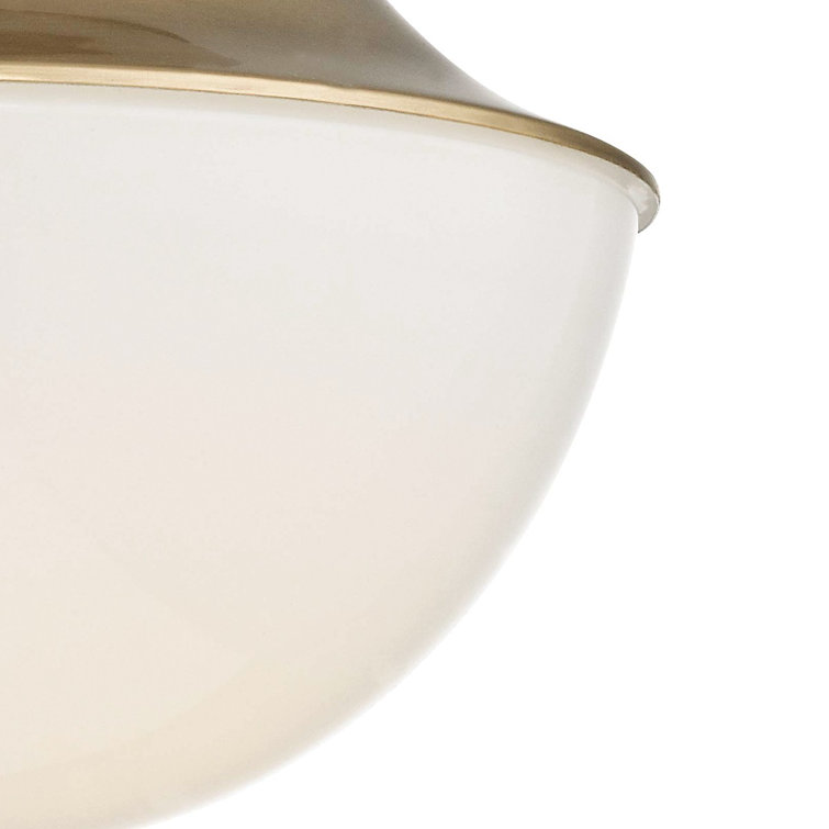 Lettie Aged Brass 14.75" Globe LED Flush Mount Ceiling Light