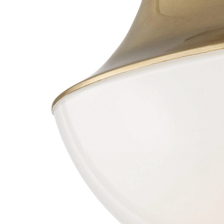 Lettie Aged Brass 14.75" Globe LED Flush Mount Ceiling Light