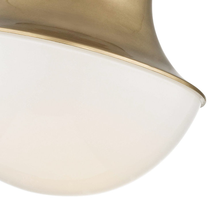 Lettie Aged Brass 14.75" Globe LED Flush Mount Ceiling Light