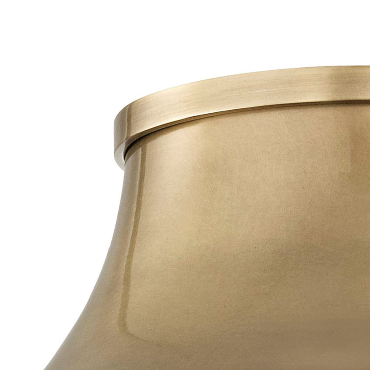 Lettie Aged Brass 14.75" Globe LED Flush Mount Ceiling Light